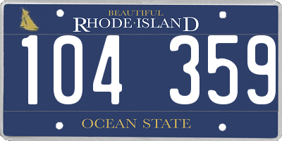 RI license plate 104359