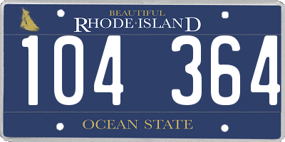 RI license plate 104364