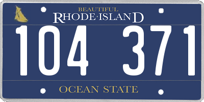 RI license plate 104371