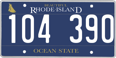RI license plate 104390