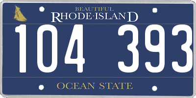 RI license plate 104393