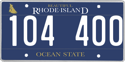 RI license plate 104400
