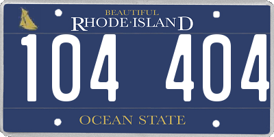 RI license plate 104404