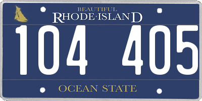 RI license plate 104405