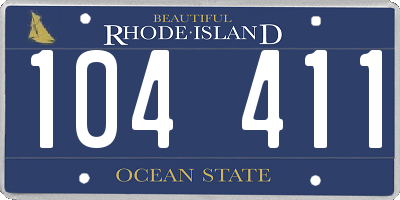 RI license plate 104411
