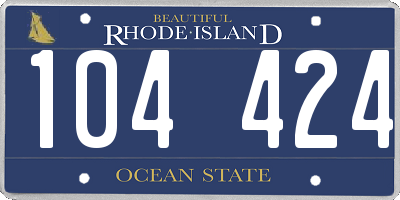 RI license plate 104424