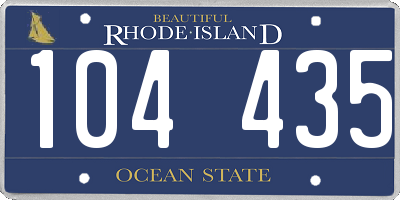 RI license plate 104435