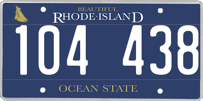 RI license plate 104438
