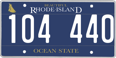 RI license plate 104440
