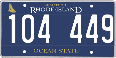 RI license plate 104449