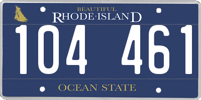 RI license plate 104461