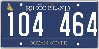 RI license plate 104464