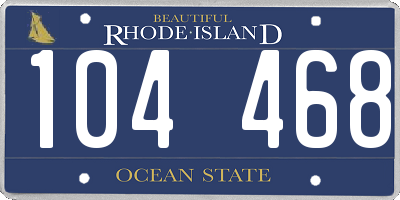 RI license plate 104468