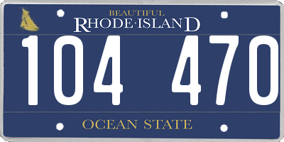 RI license plate 104470