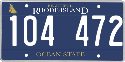 RI license plate 104472