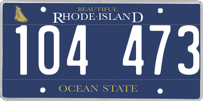 RI license plate 104473
