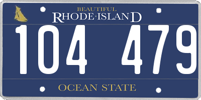 RI license plate 104479