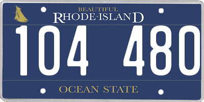 RI license plate 104480