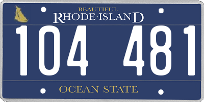 RI license plate 104481