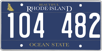 RI license plate 104482
