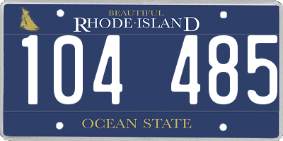 RI license plate 104485
