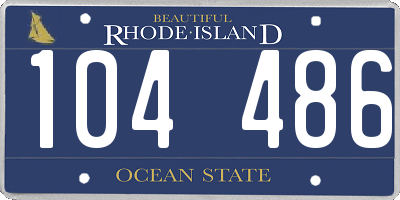 RI license plate 104486