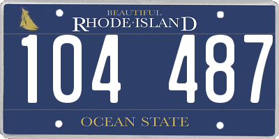 RI license plate 104487