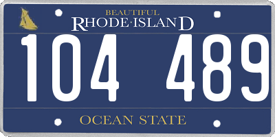 RI license plate 104489