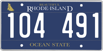 RI license plate 104491