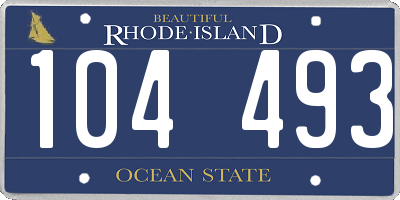 RI license plate 104493