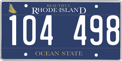 RI license plate 104498