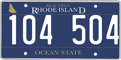 RI license plate 104504