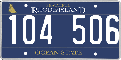RI license plate 104506