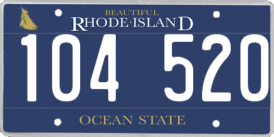 RI license plate 104520