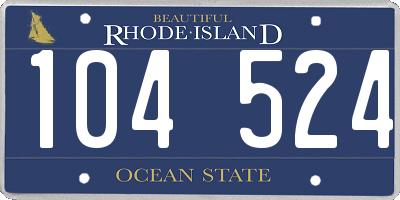 RI license plate 104524