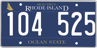 RI license plate 104525