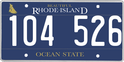 RI license plate 104526