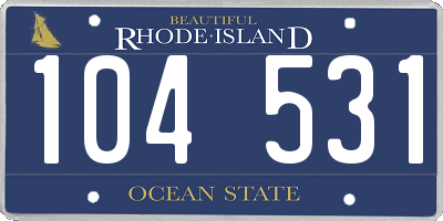 RI license plate 104531