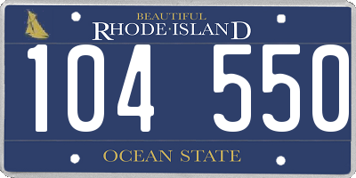 RI license plate 104550