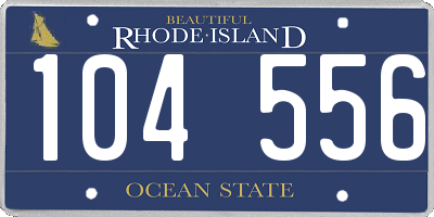 RI license plate 104556