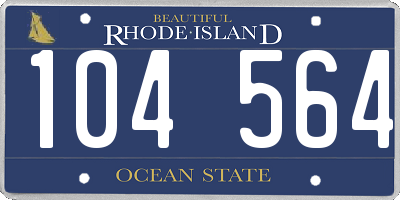 RI license plate 104564