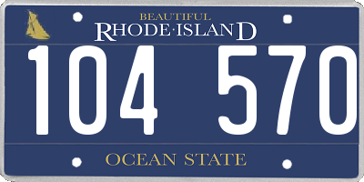 RI license plate 104570