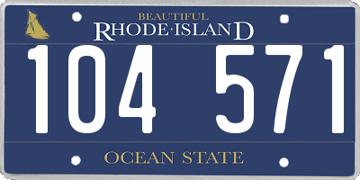 RI license plate 104571