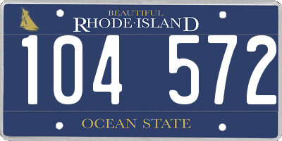 RI license plate 104572