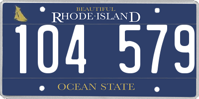 RI license plate 104579