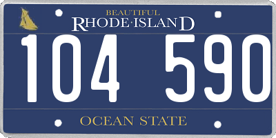 RI license plate 104590