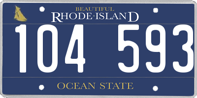 RI license plate 104593