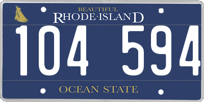 RI license plate 104594