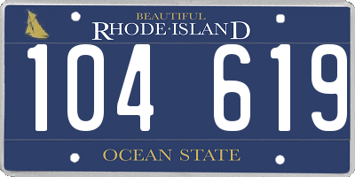 RI license plate 104619