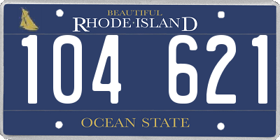 RI license plate 104621